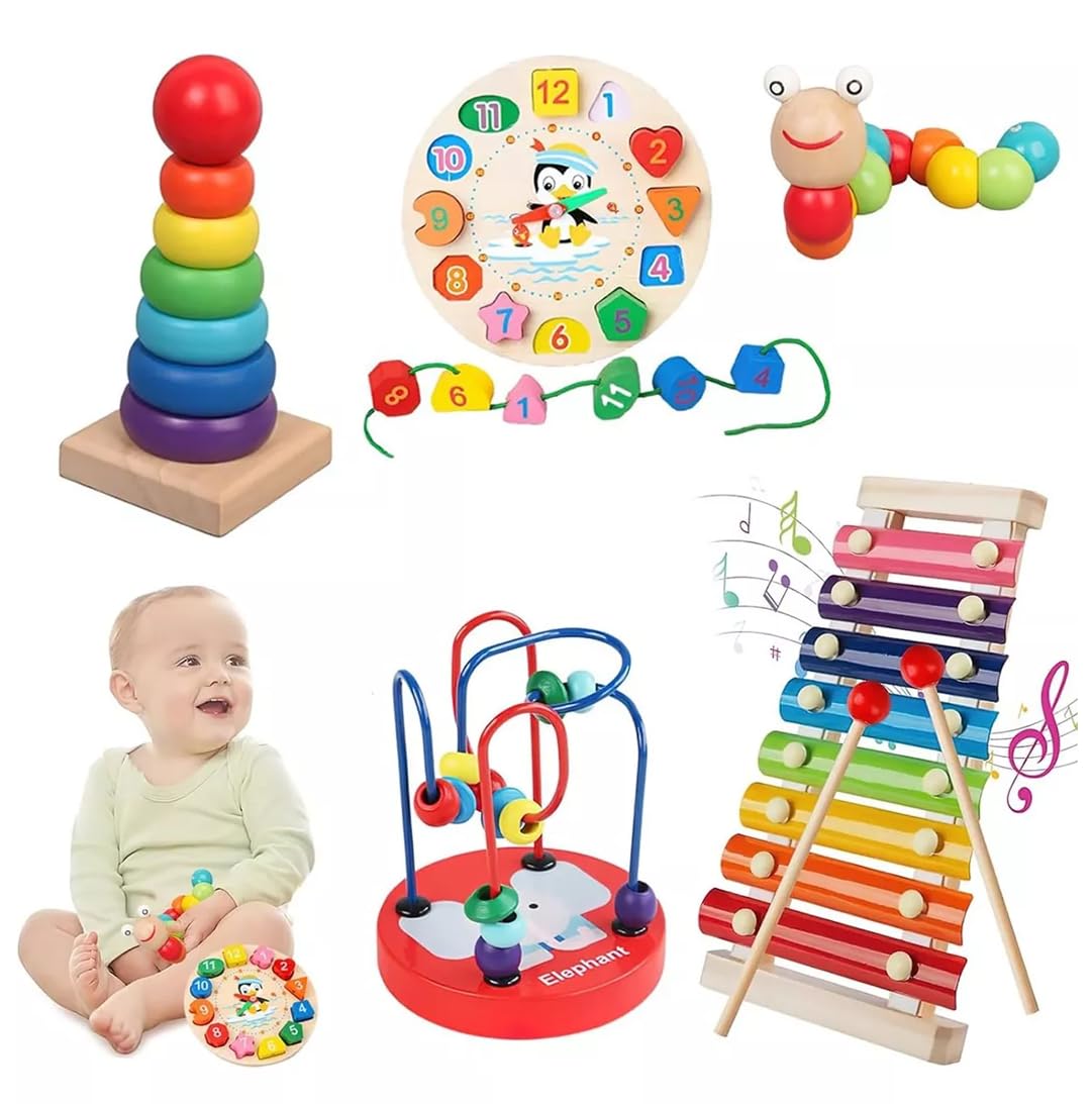 DJHOHJ Paquete Didáctico Infantil Estimulación Temprana 5 Piezas