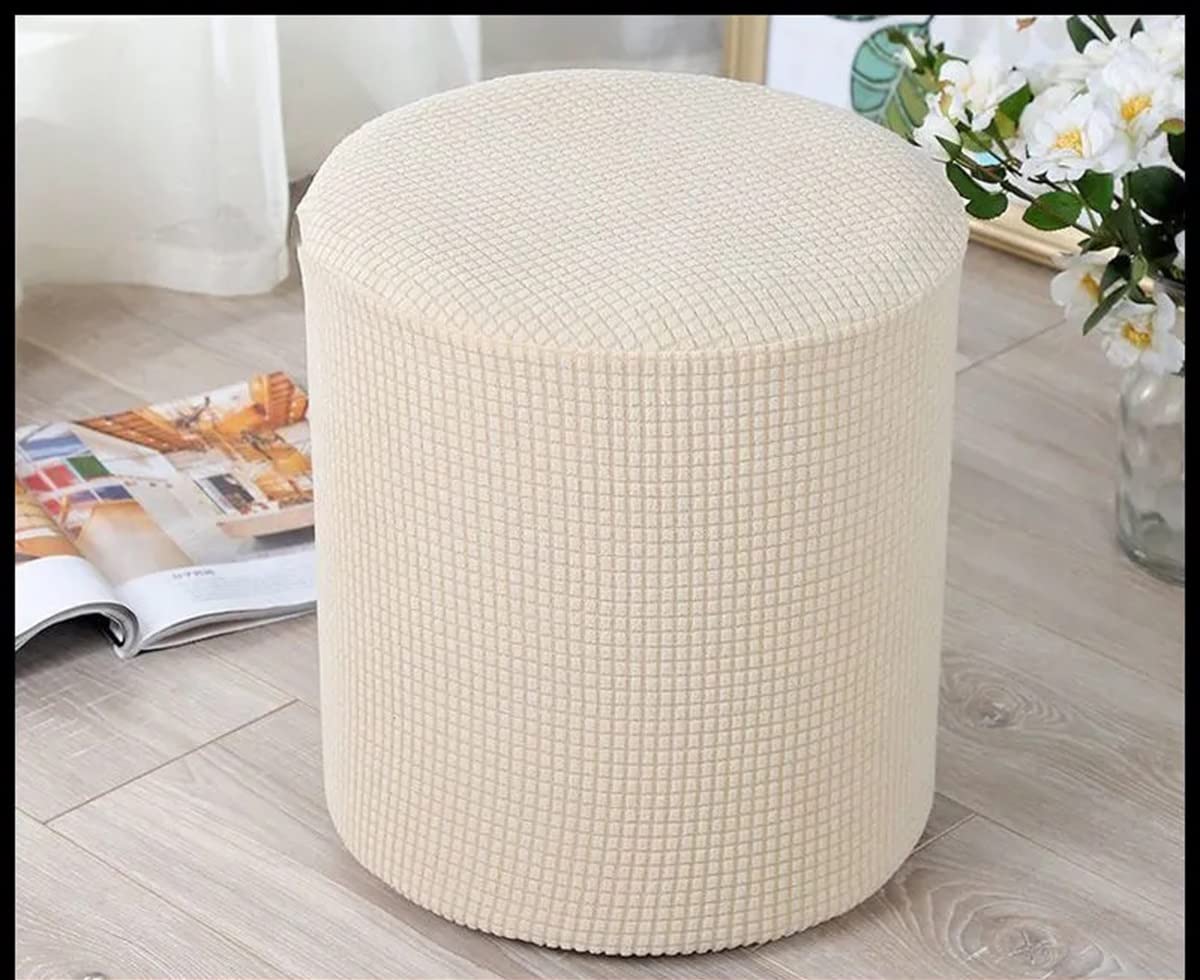 WOYAOFEI Square/Round Ottoman Slipcover Cover Stretch Footstool Foot Stool Covers Ottoman Cover, Thicked Cover For Pouffe, Decorative Washable Sofa Foot Rest Cover (Color : #11, Size : (30X30CM))