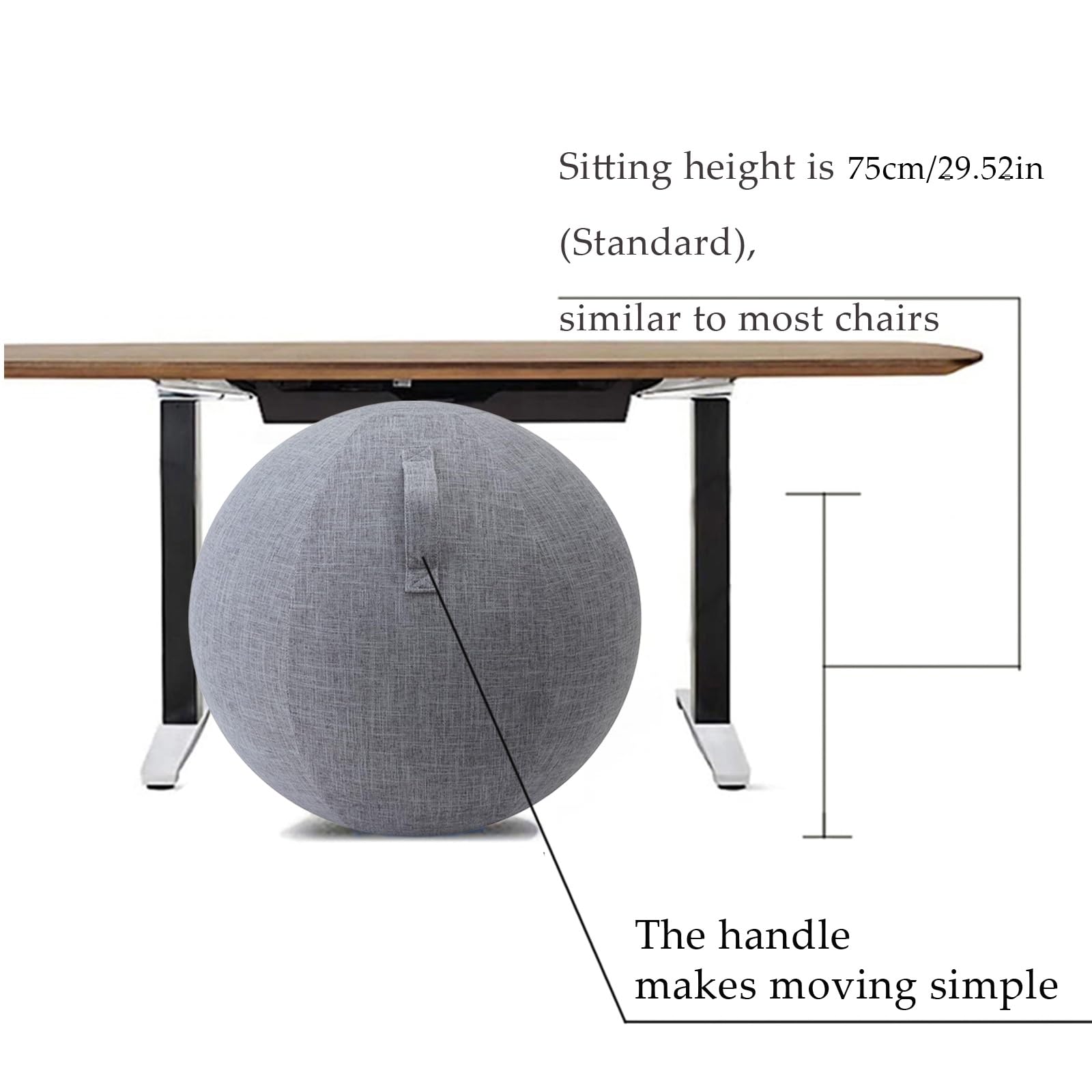 Palla per il Pilates Copertura Applicabile Sedie a Palla per Esercizi Palla da Medica per Fitness Fitball Gravidanza Elegante, Durevole e Confortevole【Nessuna pallina inclusa】