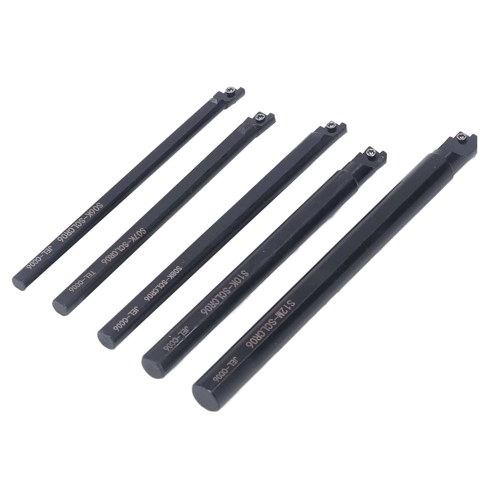 Respicefinem 5 Sets CNC Boring Holder High Speed Steel Turning Toolholders with Wrench for Lathe Tool Ideal for Metal Processing of Steel Cast Iron and Non Ferrous Materials with