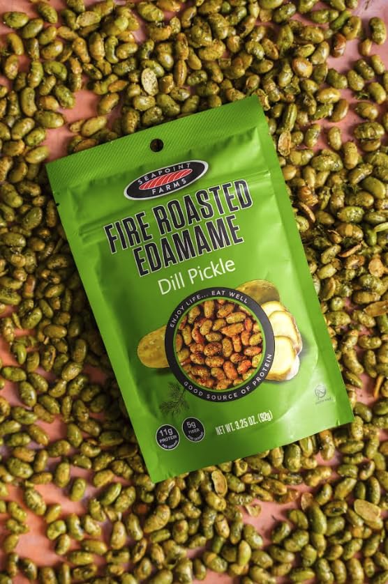 Miniatura 6 de Seapoint Farms Edamame asado al fuego, aperitivo a base de plantas, 0.43 oz con alto contenido de proteínas, vegano, sin gluten, dieta kosher,