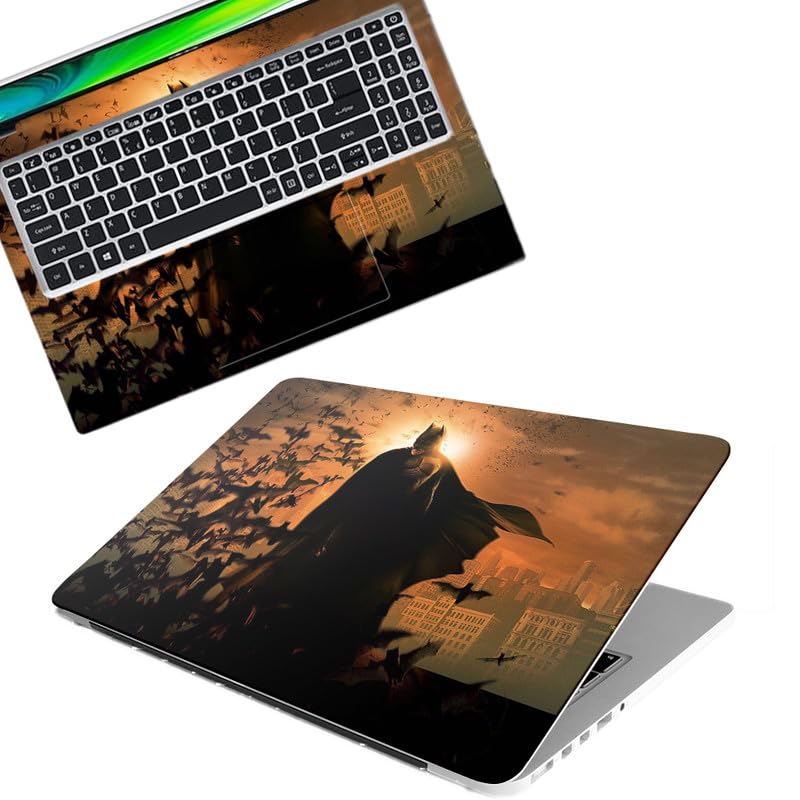Batman Unique Full Body Vinyl Laptop Skin/Sticker/Cover Upto 15.6 Inches Laptops Laminated-Removable-HD Quality Compatible for Hp-Dell-Sony-Lenovo-Asus etc.(15×10 Inches)
