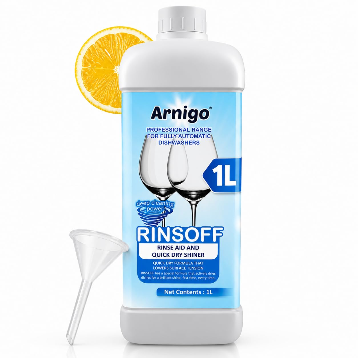 Rinse Aid Liquid for All Brands Dishwasher Machine, Prevents Water Spots And Streaks On Glasses, Enables Complete Drying Without Water Droplet Formation, Glass Protection & Shinier- 1l-image-11