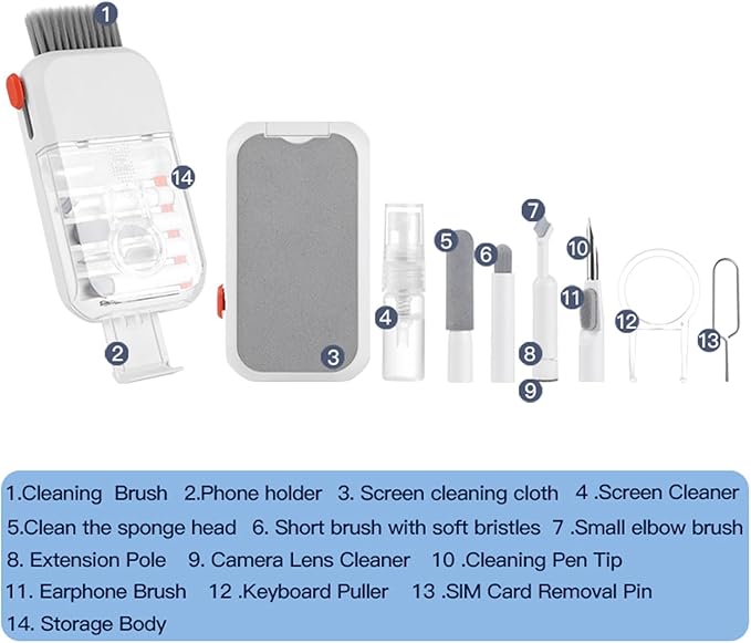 Kit de Limpieza 14 en 1 XUMIUZIY Multifuncional para PC miniatura 7