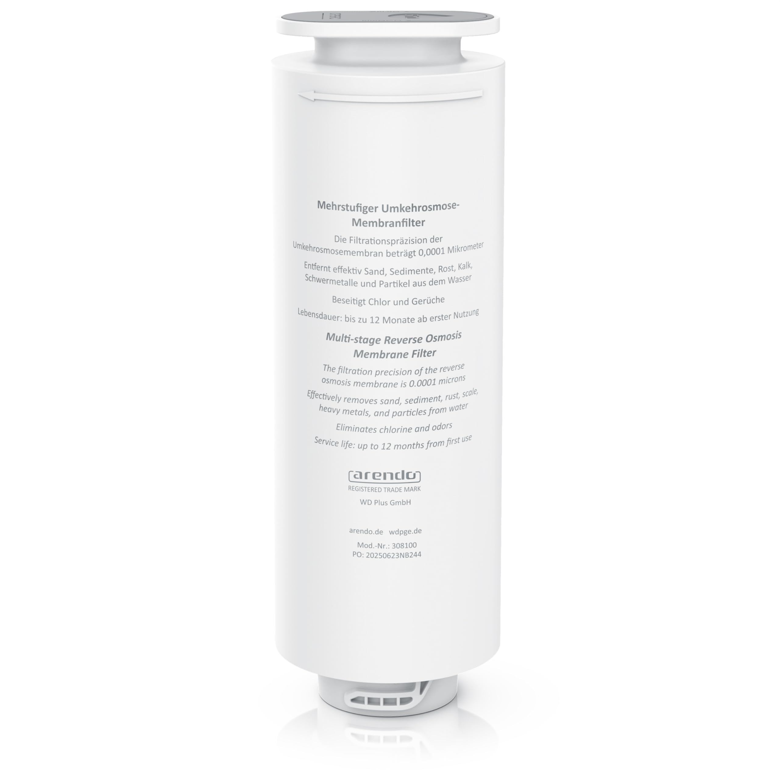 Arendo - Premium Osmoseanlage - 99,99% reines Trinkwasser - 7 stufiges Filtersystem (5+2) – Umkehrosmose/Wasserfilter – keine Installation - Auftisch Gerät – Heißwasserspender 40°C - 100°C – TDS
