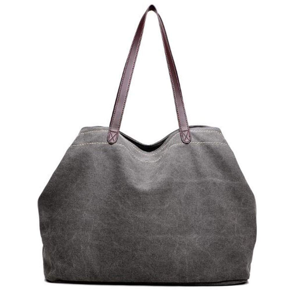 Sac hobo top handle fourre-tout casual en toile robuste pour dames