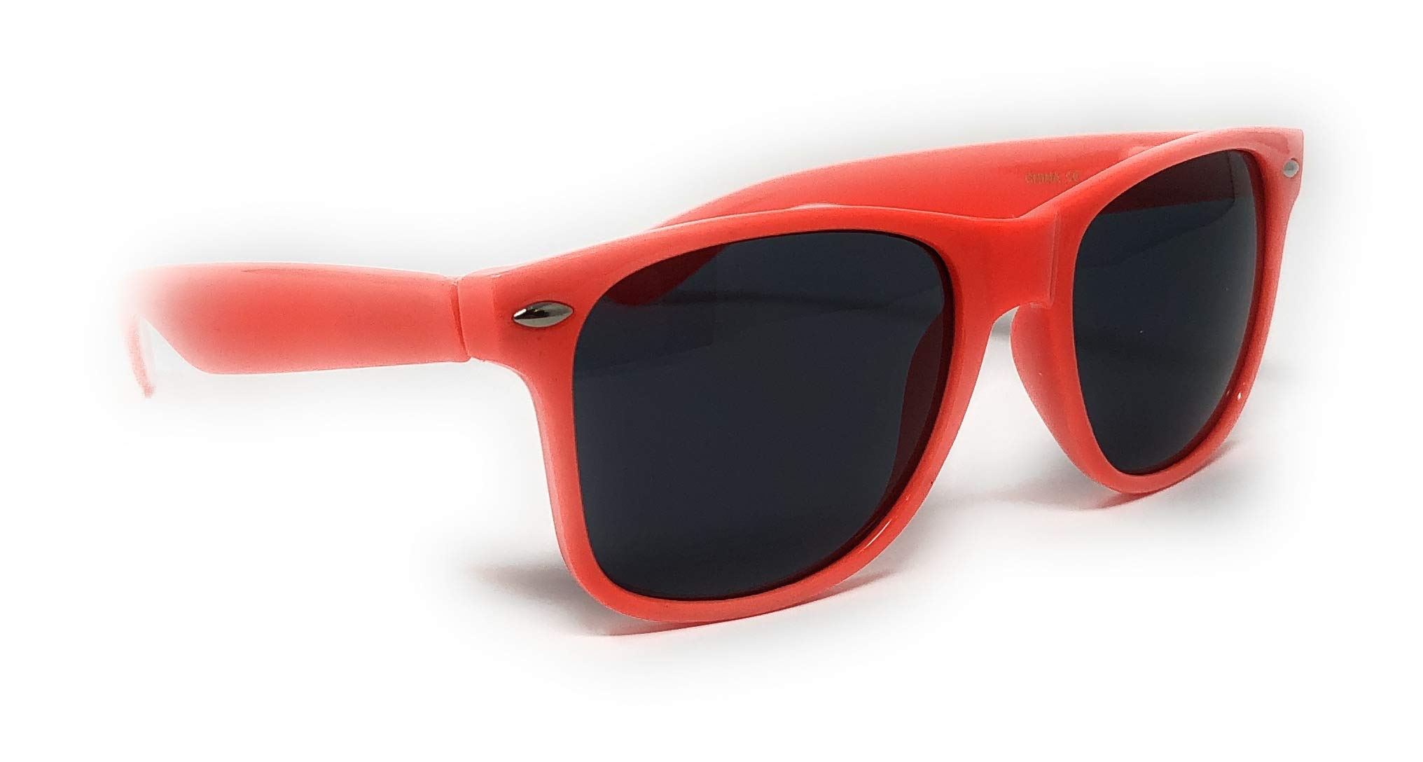 My Shades - Retro 80s Classic Rectangle Sunglasses Orange Smoke