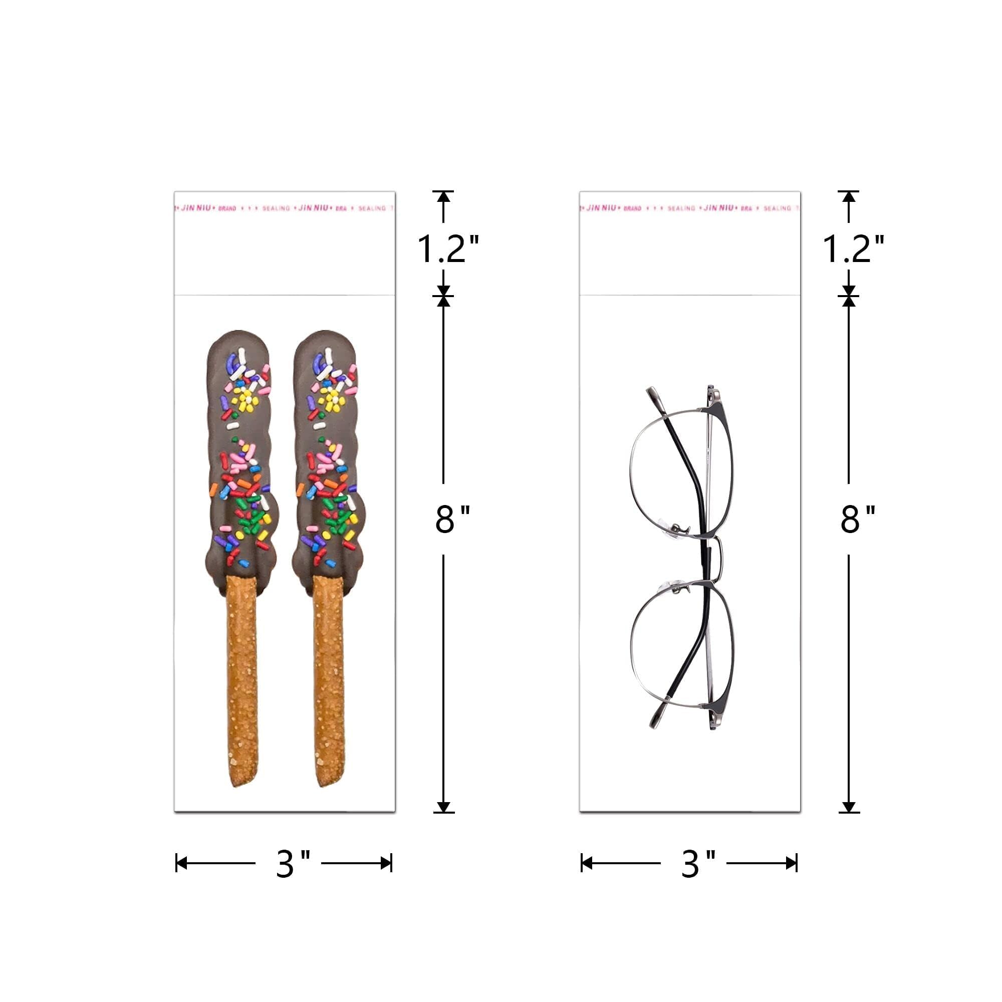 100x Selbstklebende Cello-Beutel 3x20 Cm – Klare  Produktbild-Vorschau 3