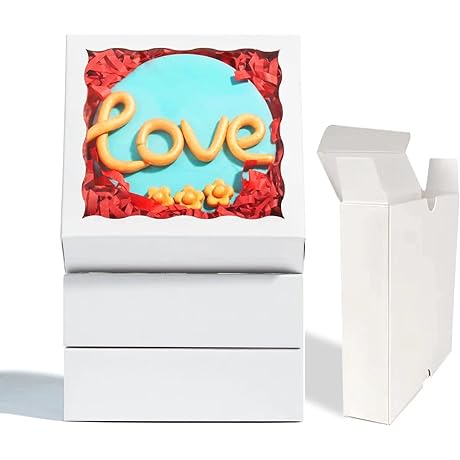 RomanticBaking 40 Pack: Premium Individual Cookie Boxes for Sweet Delights