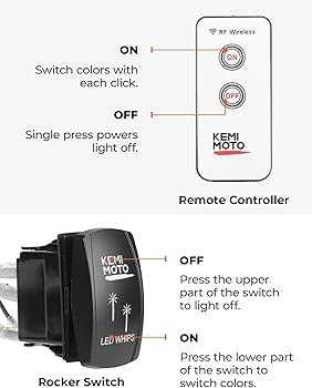 Amazon.com: KEMIMOTO Whipless LED Whip Lights w/Mounts Fit 1.5''-2