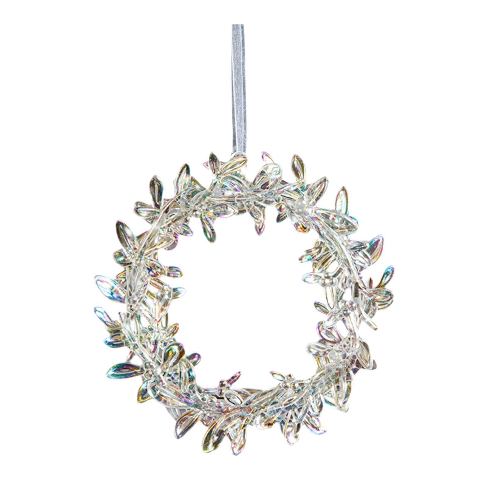 PIXZCSA for Creative Plastic Christmas Wreath Garland Ornaments Attractive Charms Christmas Tree Hanging Ornaments Party Indoor, 1 Wreath