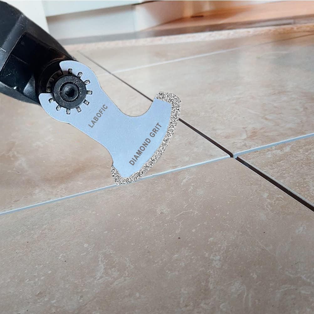 3Pcs Diamond Oscillating Blades, Grout Oscillating Multi Tool Swing Diamond Blade, Mortar Cutting Saw Blades for Grout Removal