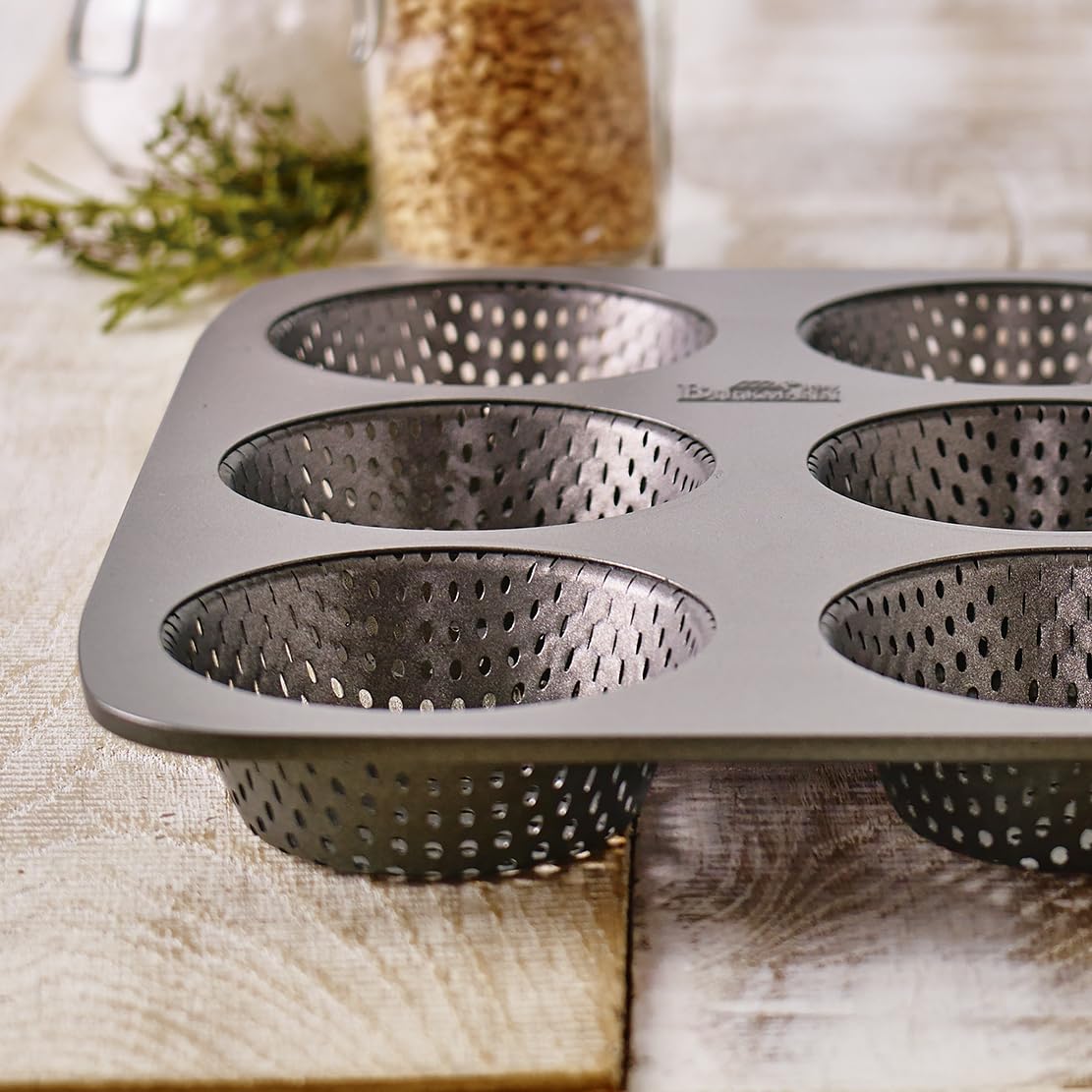 Birkmann Piastra Antiaderente Stampo da Forno, Acciaio, Grigio Scuro, 32 x 30 x 3,2 cm
