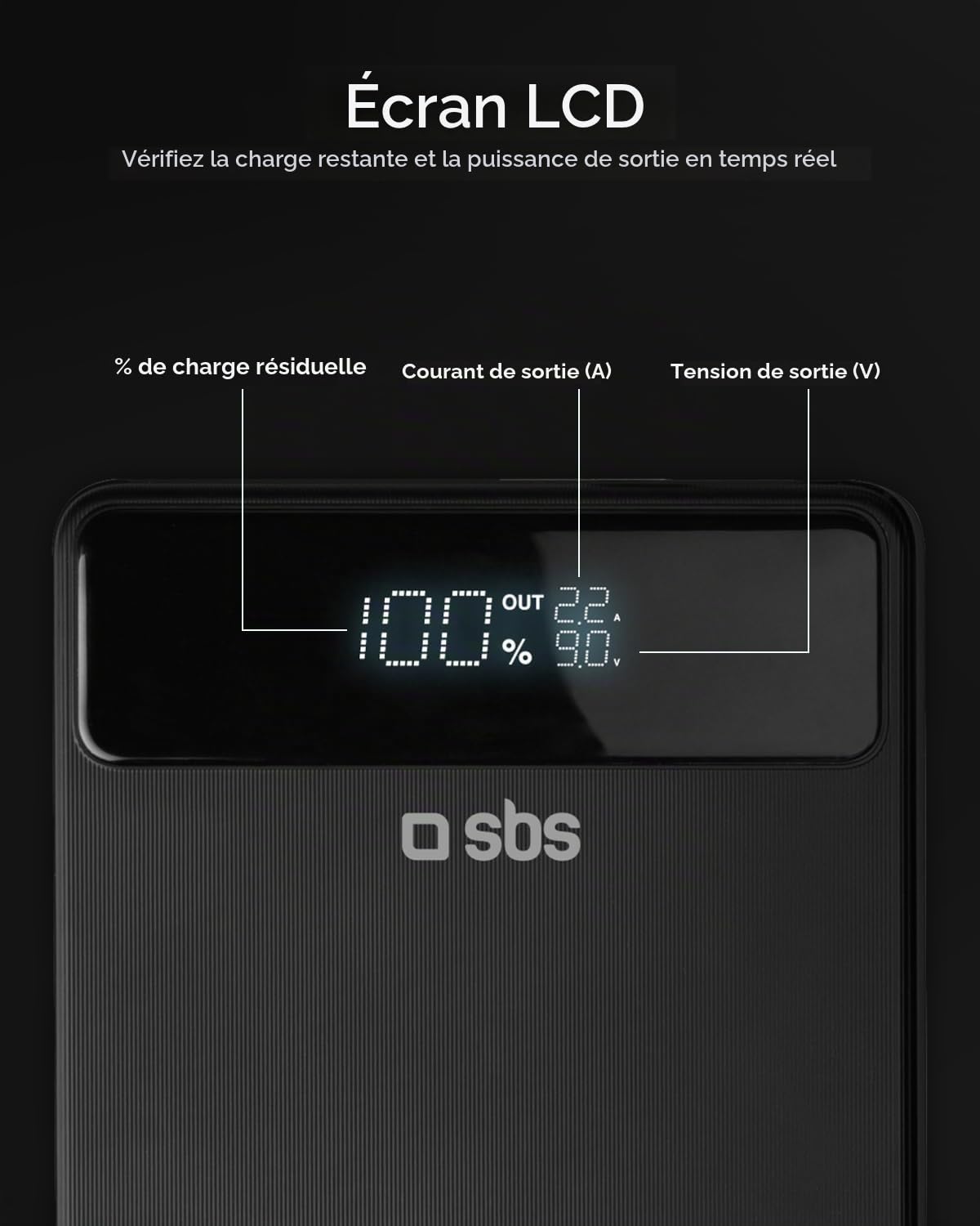 SBS PowerBank Portable 20K Slim, 20000mAh, 100W Power Delivery (PD 3.1 PPS)