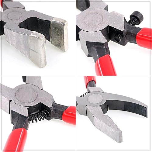 Miniatura 8 de Swpeet Kit de cortador de mosaico de vidrio resistente de 5 piezas y 2 alicates para triturador de alta resistencia y alicates de vidrio para correr