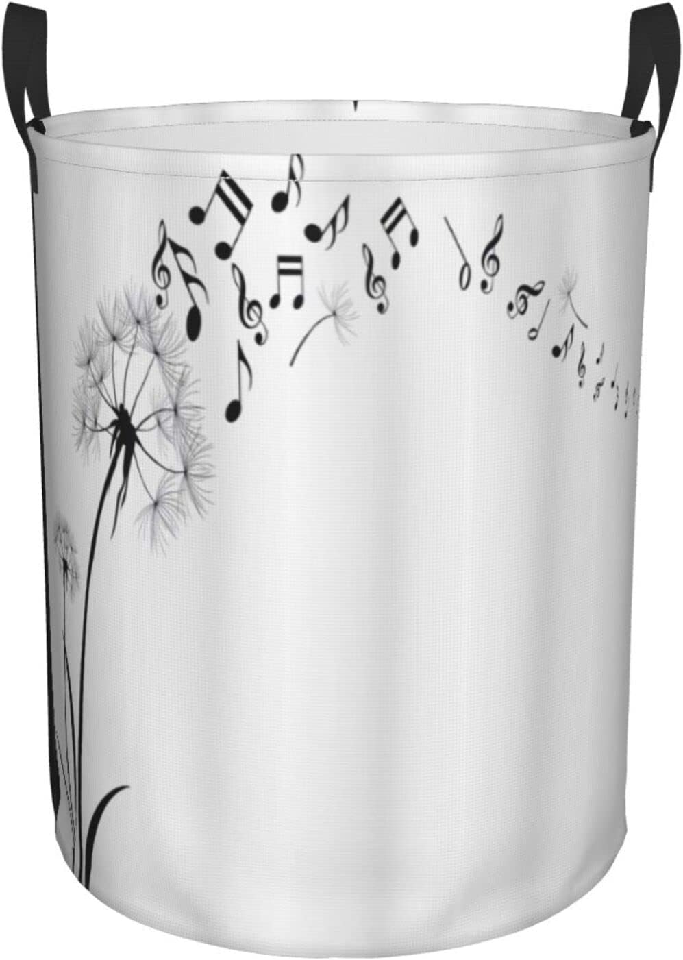 Laundry Hamper Flying Dandelion with Notes Music Summer Spring Meadow