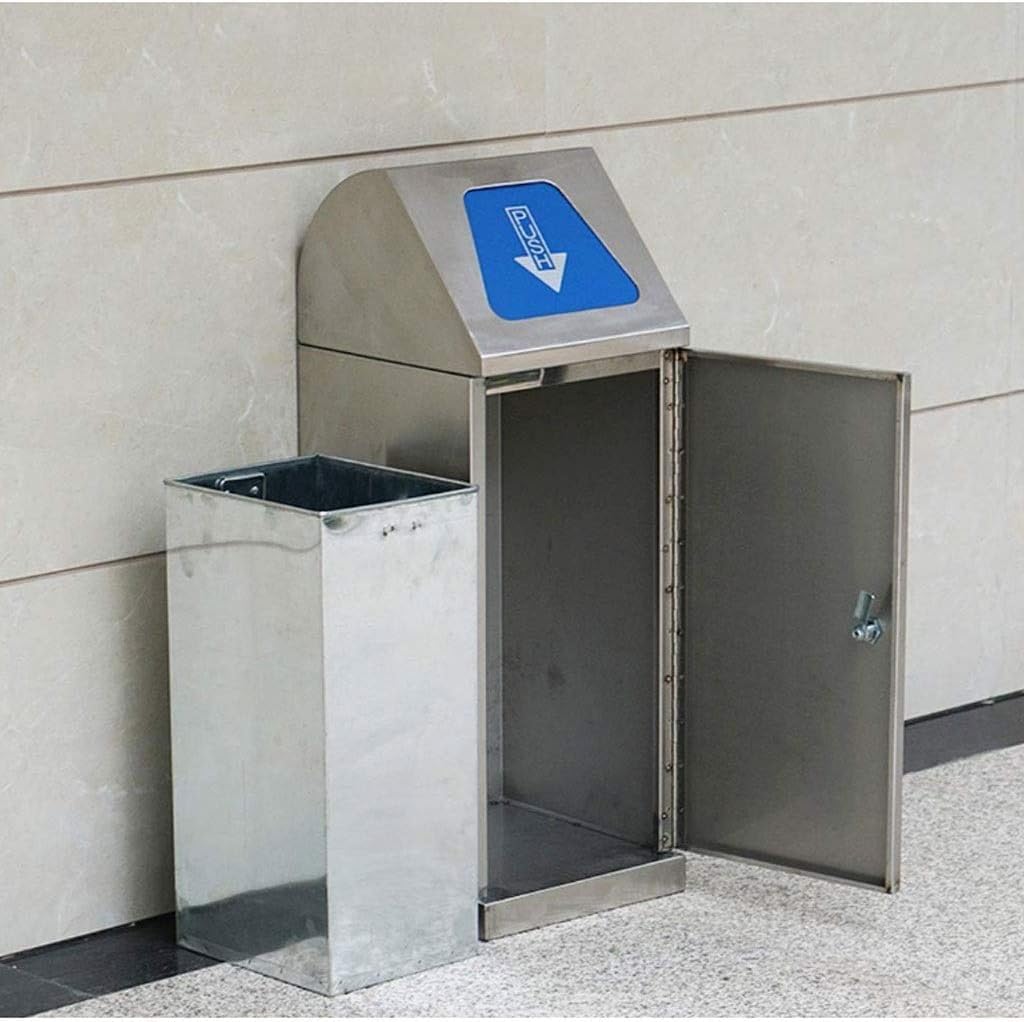 Kosz na śmieci na zewnątrz, sklasyfikowany kosz na śmieci ze stali nierdzewnej, kosz do kuchni i recyklingu, kosz na śmieci na zewnątrz(Red-one)