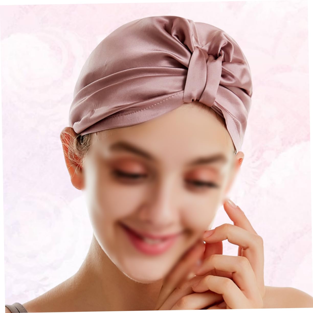 FRCOLOR 2stücke Silk Hair Drying Hat Schnelltrocknende Haarturban Für Zuhause Elastische Seidenhaube Für Sanftes Trocknen Für Bad Und Pflege Rubber