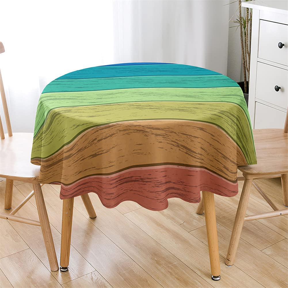 Nappe ronde lavable, nappe imprimée 3D résistante aux taches de diamètre 100cm