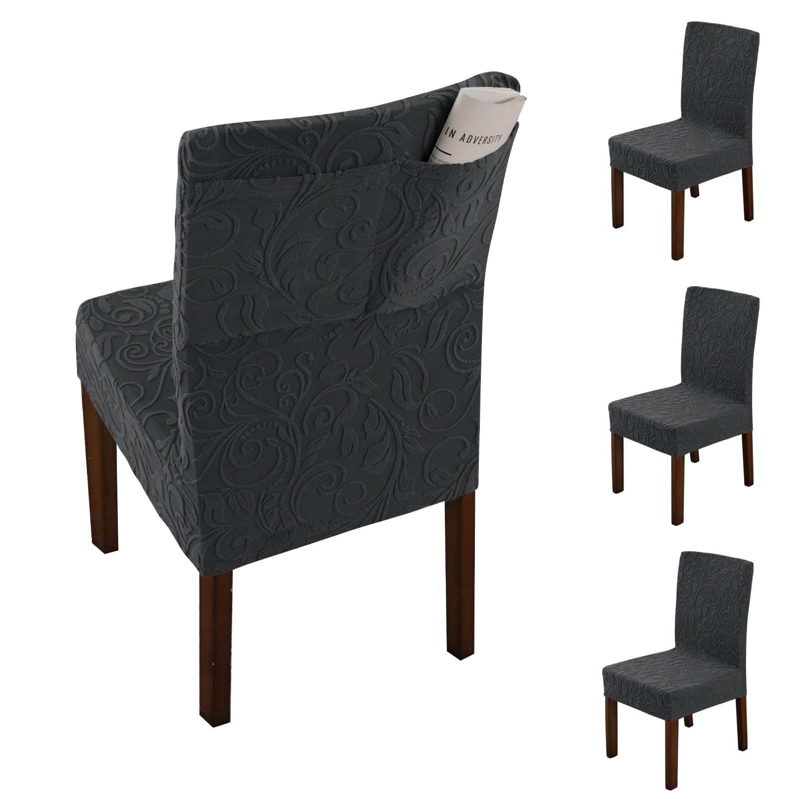 LiveGo Dining Chair Slipcover with Storage Bag