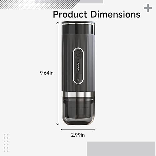 Miniatura 2 de Cafetera inalámbrica Mini cafetera portátil de expreso, compatible con K Cup, para automóvil, vehículo eléctrico, al aire libre y viajes, tanque de
