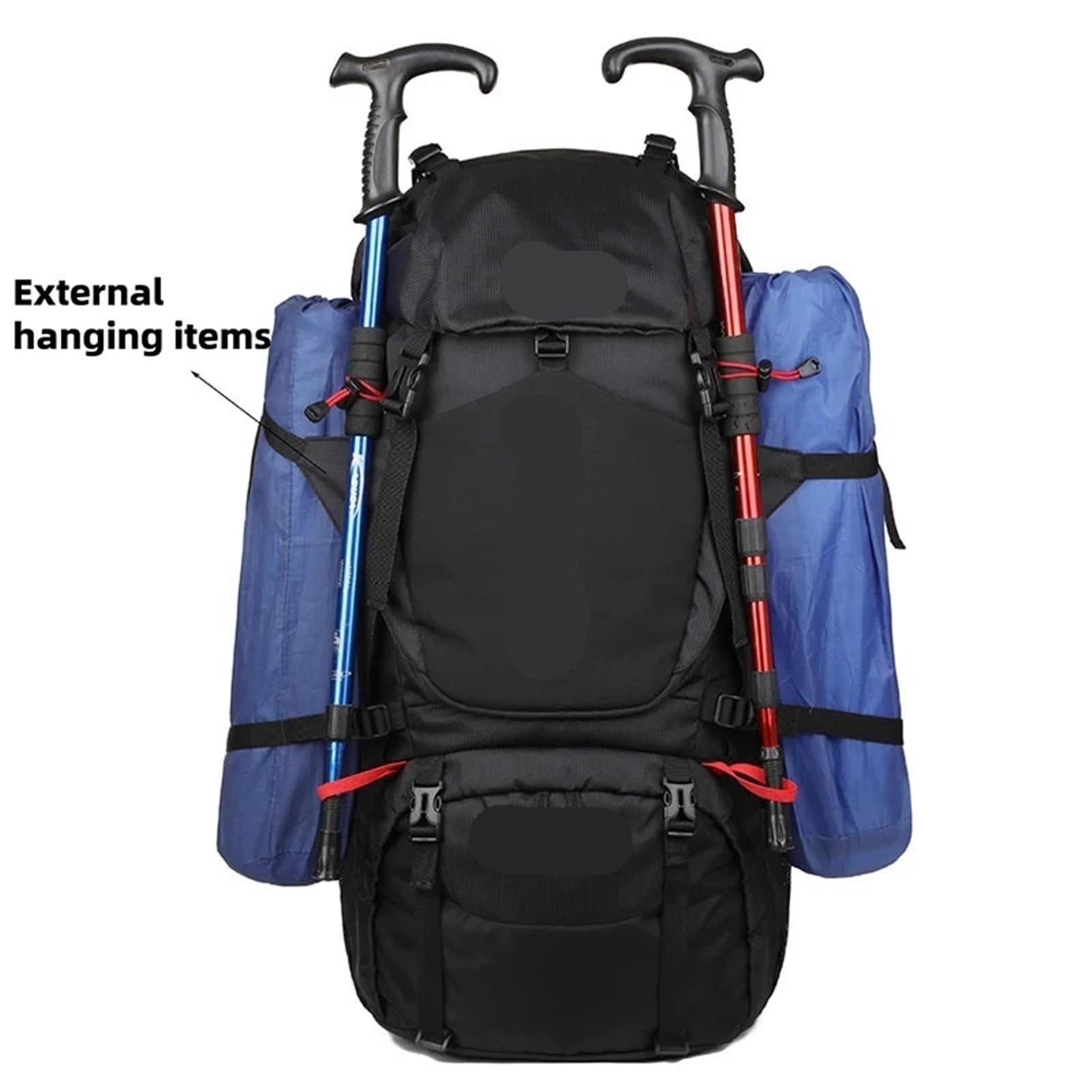 Zaino Trekking Zaino da campeggio 60 litri, grande capacità, borsa a tracolla for escursioni, viaggi, all'aperto, impermeabile, zaino trekking, arrampicata e alpinismo