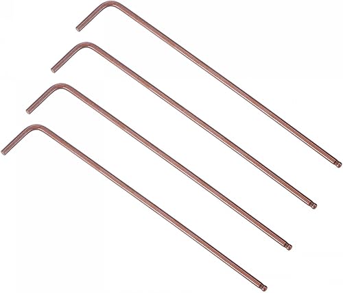 uxcell Llave hexagonal de extremo de bola de 0.079 in, herramienta de reparación de acero S2 con brazo largo en forma de L, métrica 4 piezas