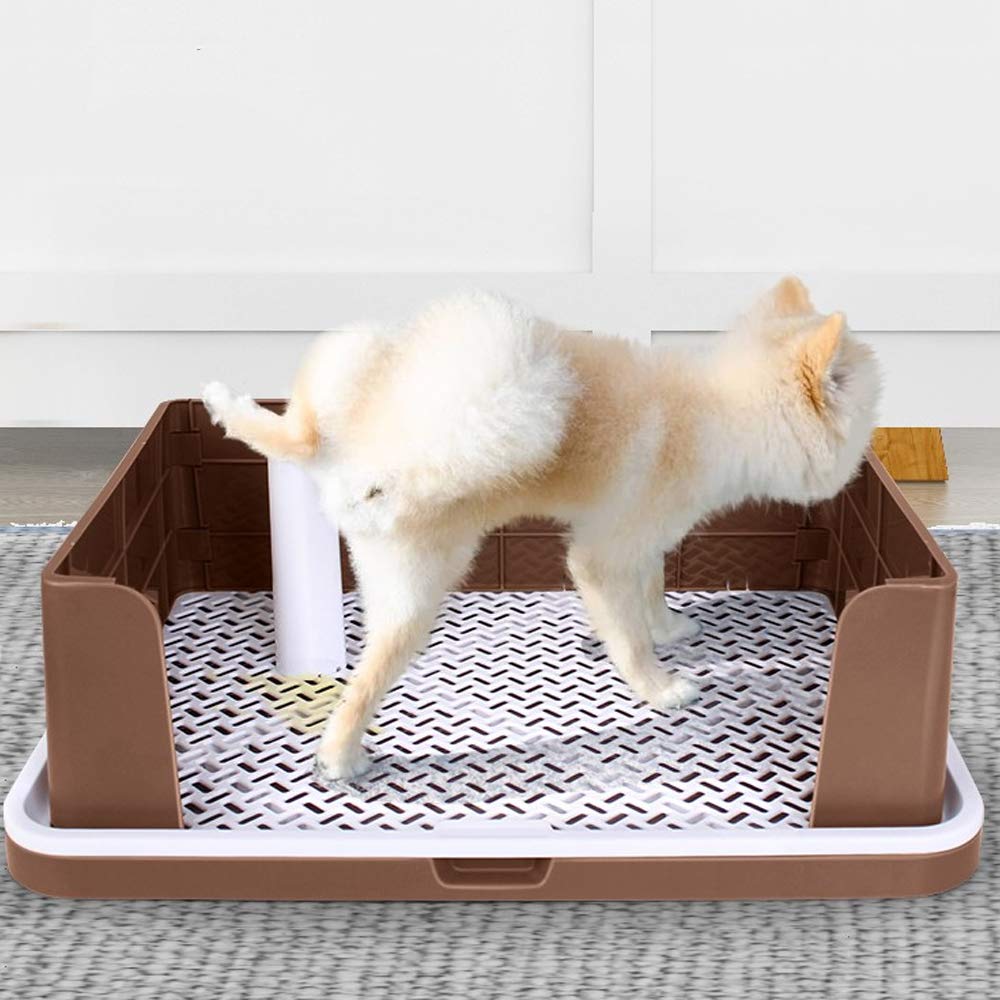 Litter Box Puppy Peeing Indoors Dog Litter Box With High Walls