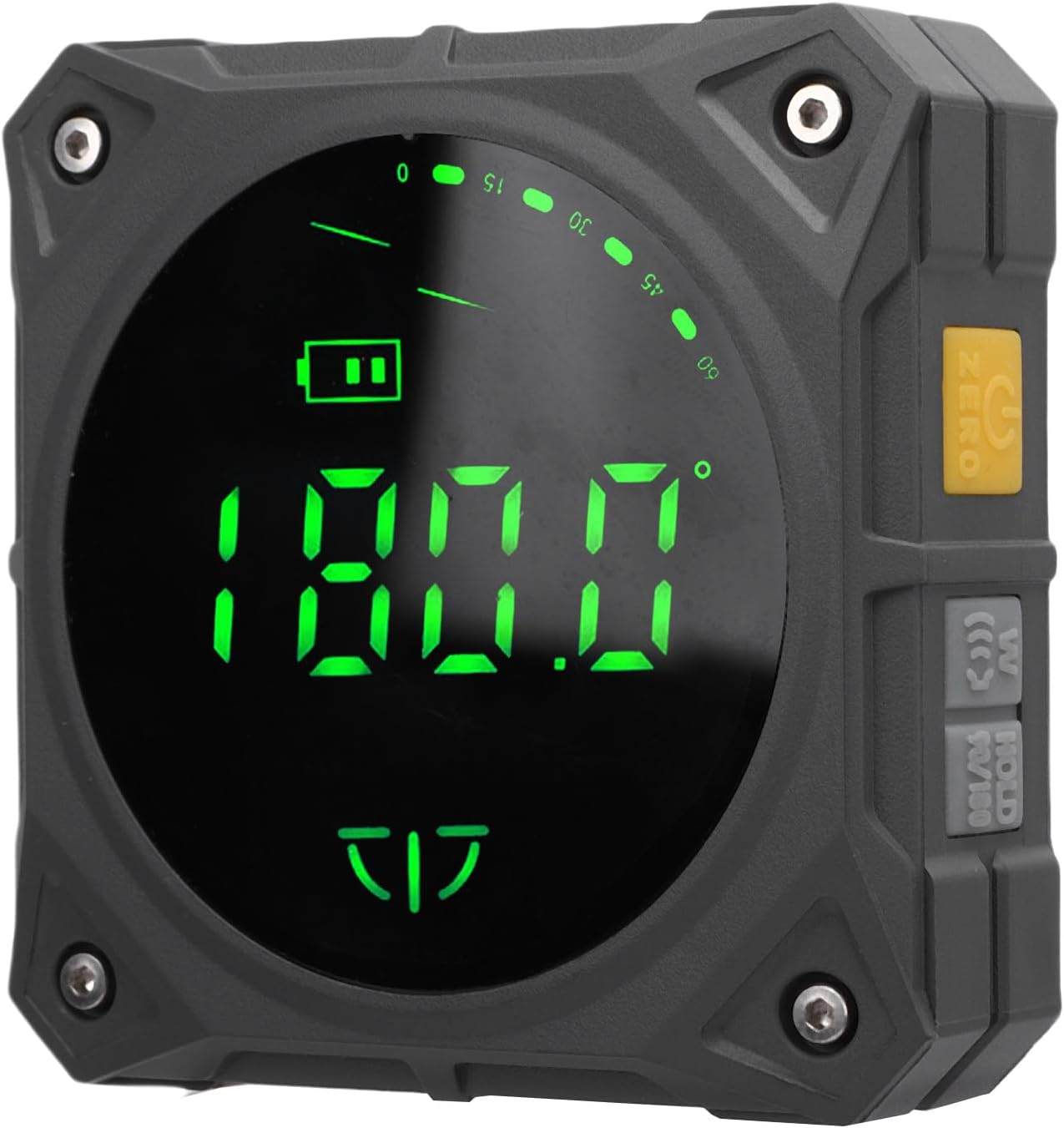 Electronic Angle Finder, Digital Level Box Protractor, Inclinometer with Magnetic Base for Construction Woodworking Machinery, Rechargeable 180° LCD, 4x90° Range, Type C