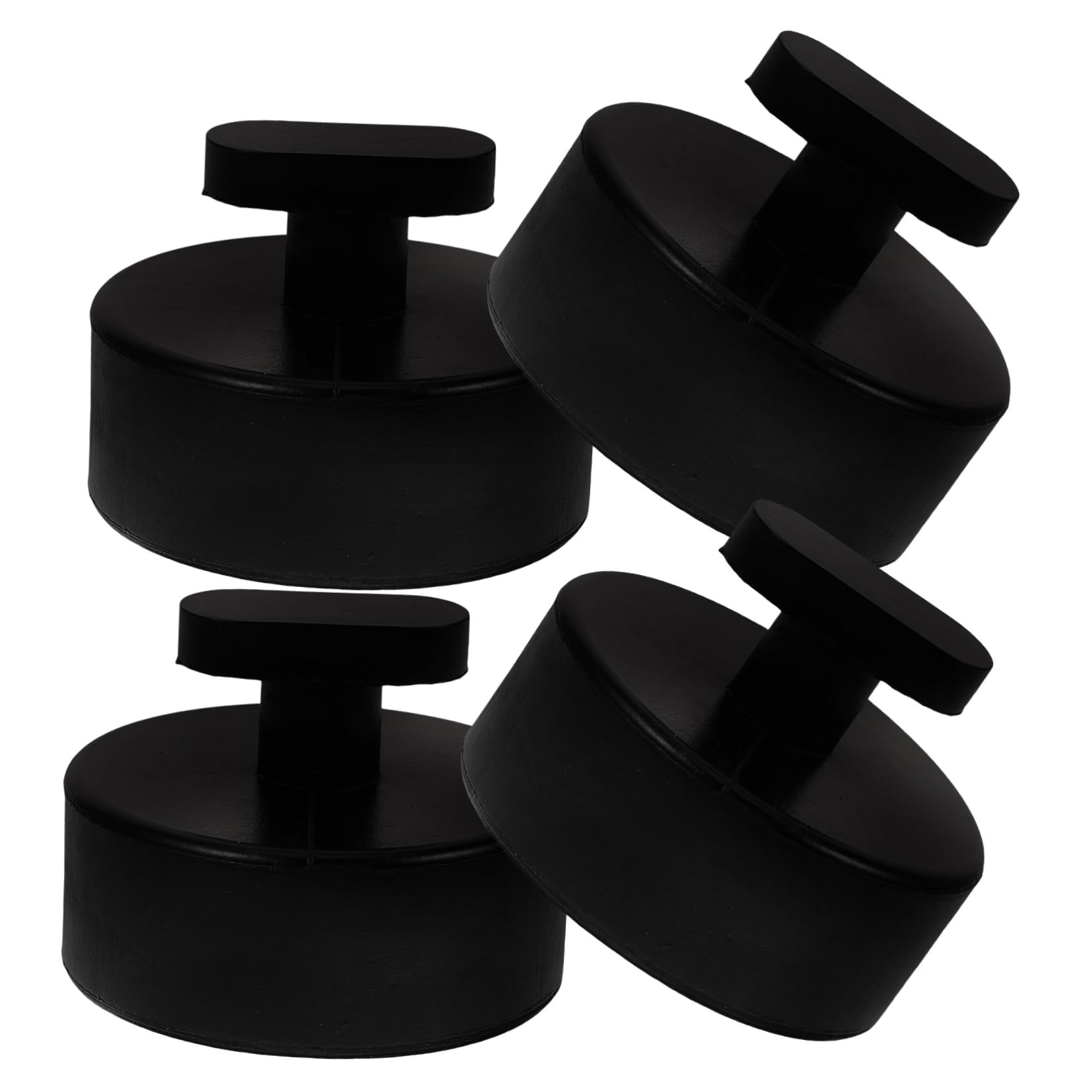 4 Set Blocco Di Gomma Martinetto Di Sollevamento Pavimento Jack Pad Tampone Pastiglie Ascensore Per Auto Accessori Per Camion Nero Gomma Da Cancellare 4 Pezzi*4