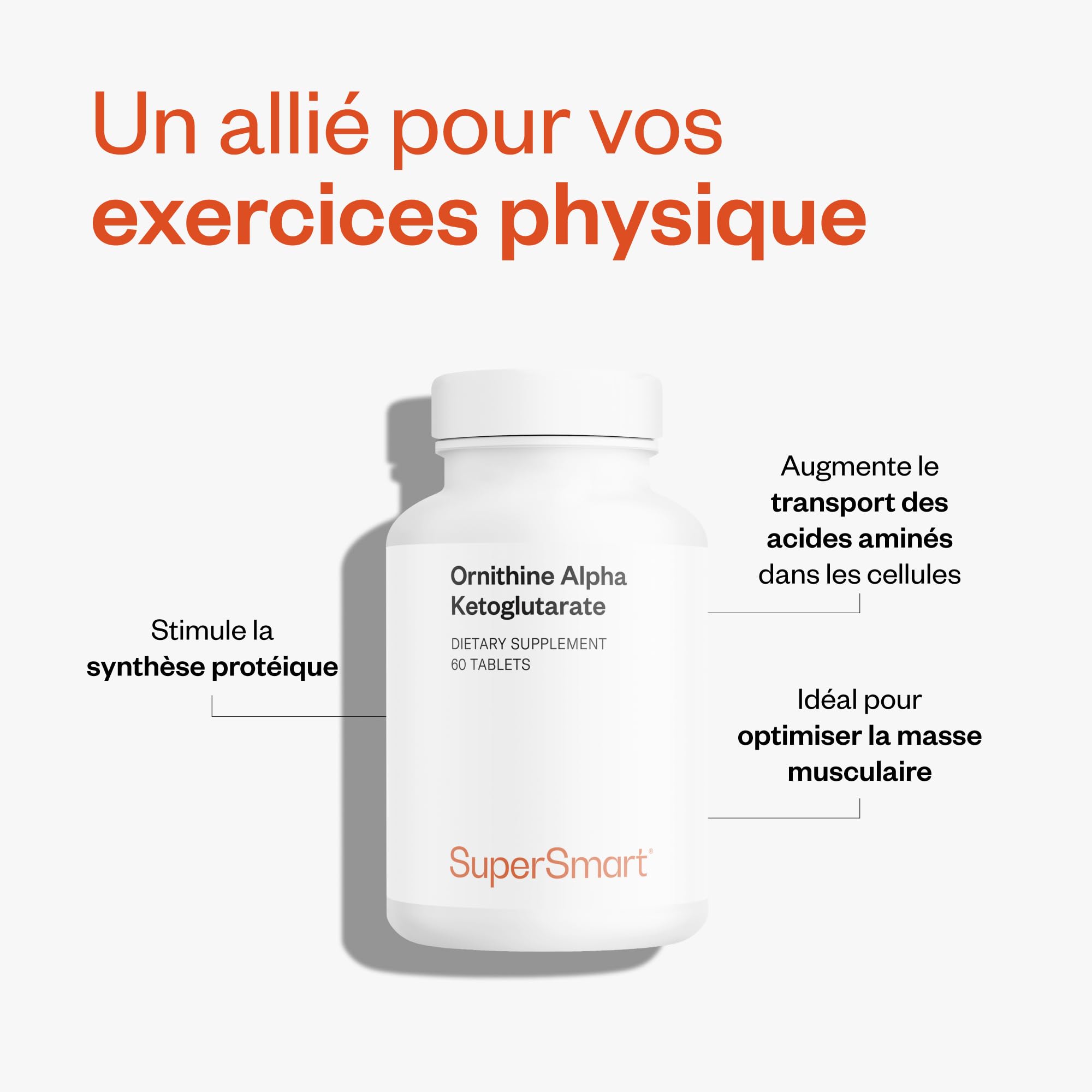 Ornithine Alpha Ketoglutarate (OKG) - Accroît la Production - SuperSmart