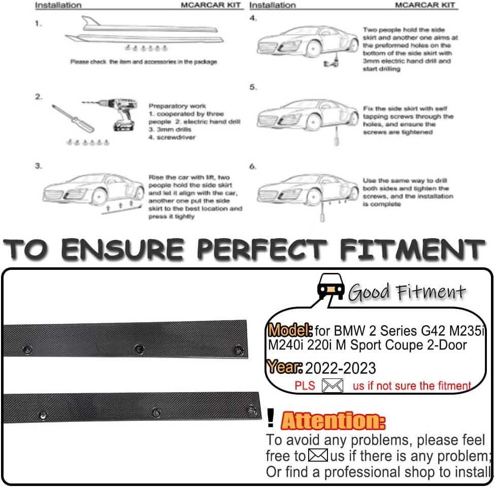 Carbon Fiber Side Skirts for Mercedes Benz AMG GT50 GT63 S X290 Under Door Rocker Panels Valance Extension Lip Factory Outlet