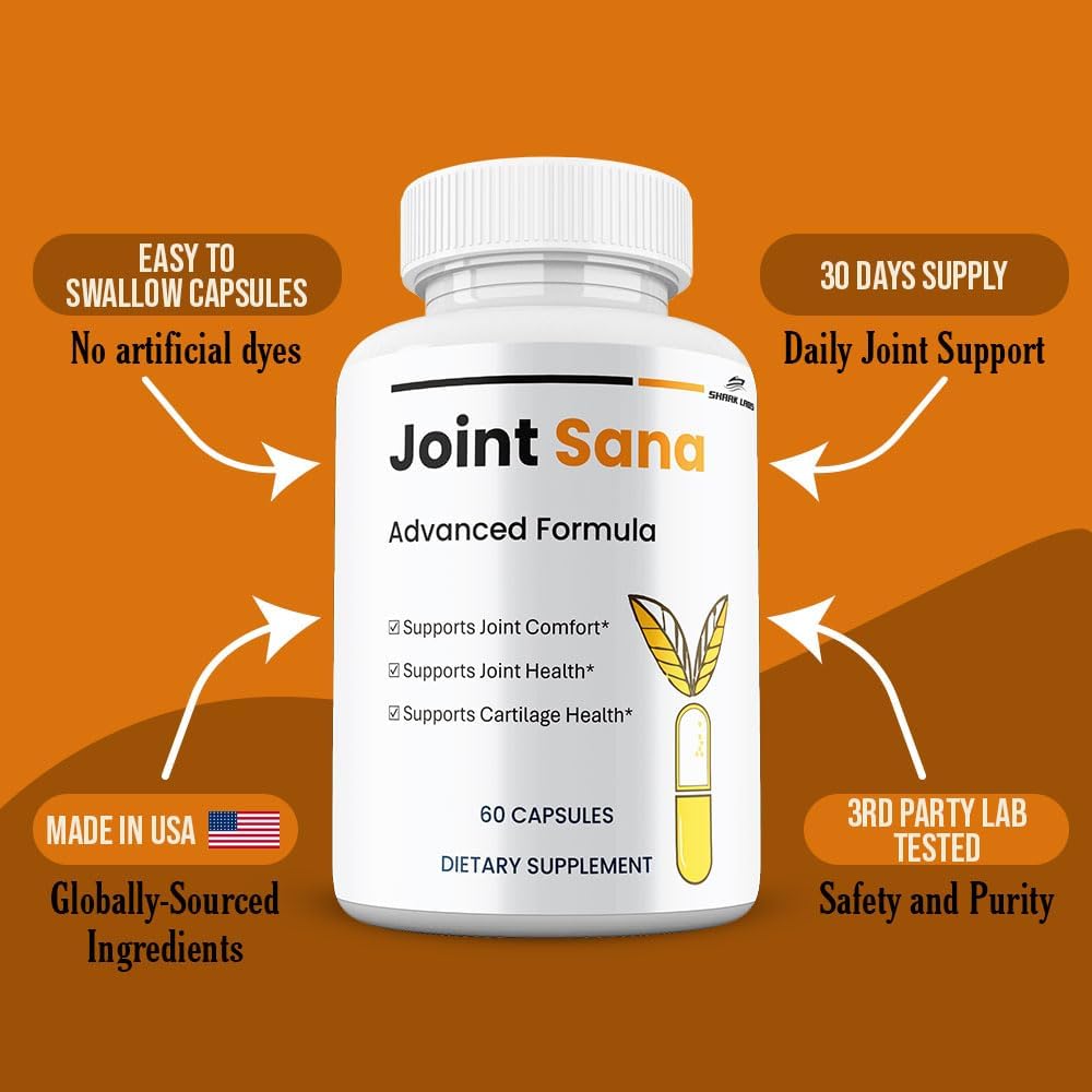 (1 Pack) Joint Sana Capsules, All Natural Premium Formula, Maximum Strength Vitamin, JointSana Supplement Pills