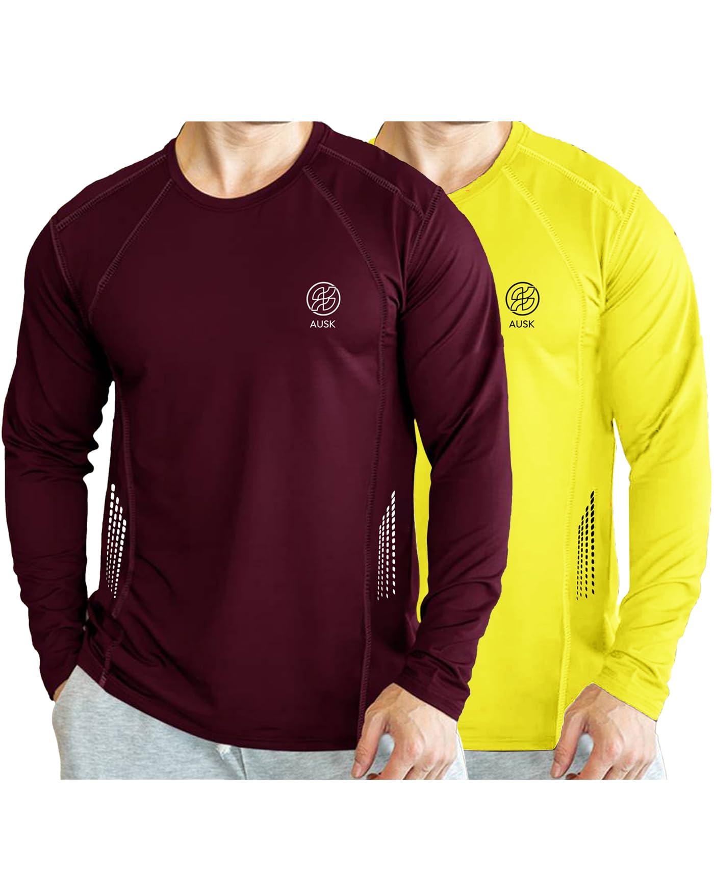 AUSK Men Tshirt || Mens Full Sleeve Sports Regular Fit T-Shirts (Color-)