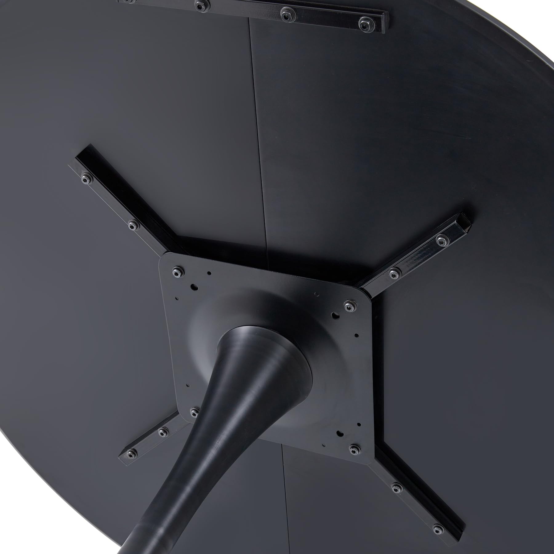 Mesa de Comedor Redonda Negra, Mesa de Comedor de Estilo Nórdico, Adecuada para Restaurantes, Oficinas, Salas de Estar, Dormitorios (110 * 75 CM)