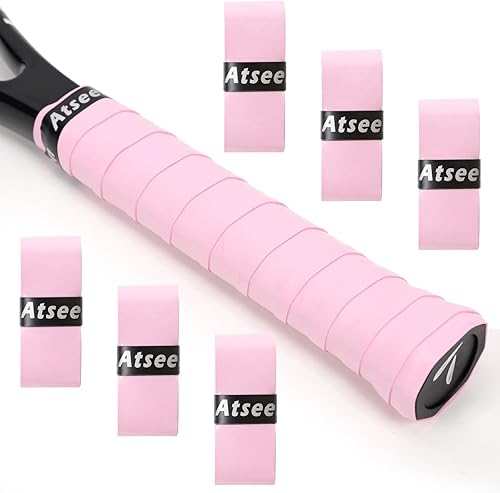 Miniatura 10 de Atseen Cinta de agarre para raquetas de tenis, paquete de 6, 12 o 30 unidades, cinta de agarre para raqueta que se mantiene seca y absorbe el sudor