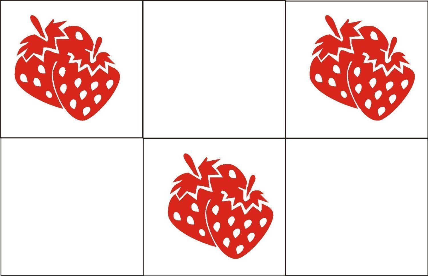 10 x Strawberry Tile transfer stickers kitchen bathroom. (RED, 130mm)