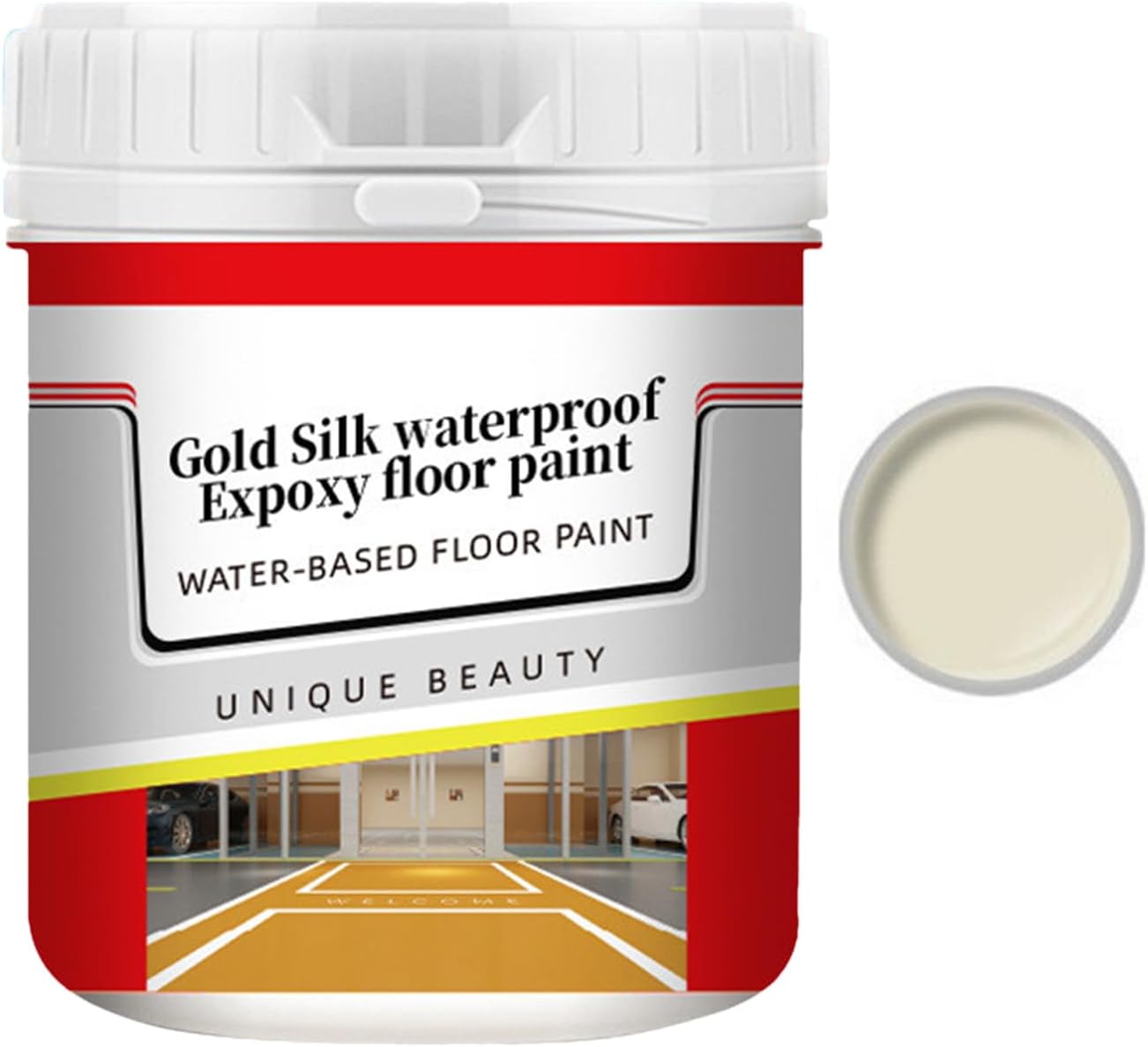 Concrete Floor Paint - Water Based Epoxy Paint | Anti Slip Concrete Sealing Epoxy | Long Lasting surfaces Protection Painting | Exterior Multipurpose Use For Residential Roads Areas Houses