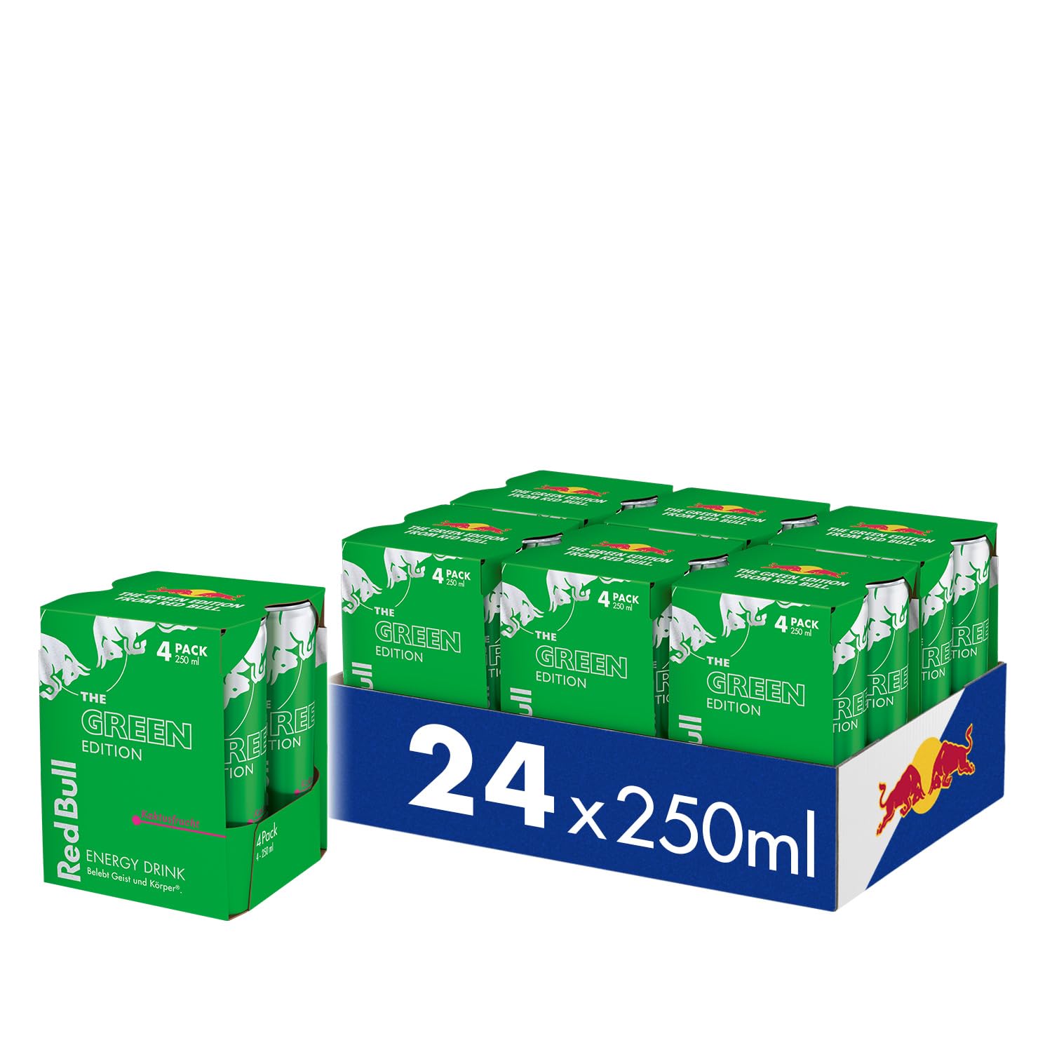 Red Bull Energy Drink Green Edition, Kaktusfrucht, 6 x 4 x 250ml EINWEG