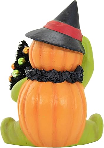 Miniatura 2 de Bethany Lowe Diseños - Bruja de cabeza de calabaza sentada - TL2350