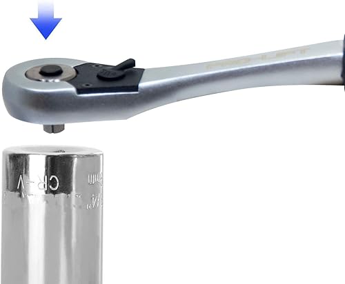 Miniatura 6 de Pro-Lift Mango de llave de trinquete 3 en 1 - Adaptador de 3 piezas de 12" 14" y 38" - Liberación rápida para enchufes con cabezal ovalado de 72