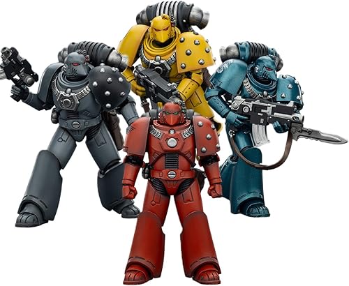 Miniatura 13 de JOYTOY Warhammer 40,000 figura de acción de 1/18 Ultramarines Capitán con paquete de salto colección modelo regalos de cumpleaños Capitán con Jump