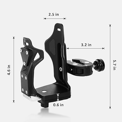 Miniatura 7 de Portavasos mejorado para motocicleta ATV antirrobo, soporte extra grande para botella de agua de bicicleta de 1.95 a 3.6 pulgadas, tamaño universal,