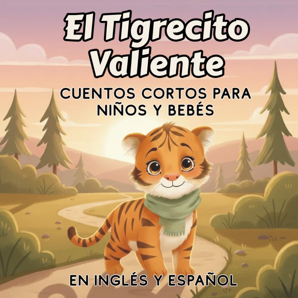El Tigrecito Valiente: Cuentos Cortos para Niños y Bebés, en inglés y español, cuentos cortos para niños de 2 años