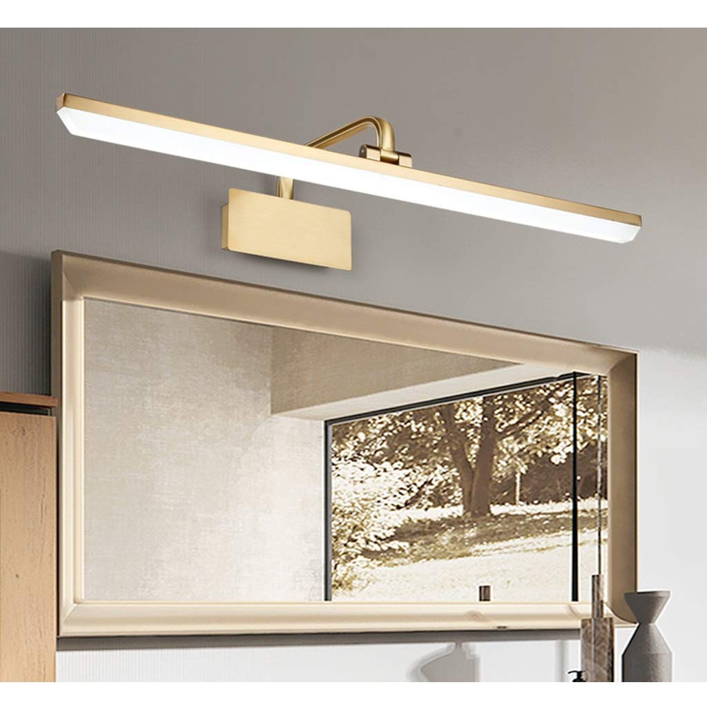 LED-Spiegelscheinwerfer, Schminktisch, Spiegelleuchte, Badezimmer, wasserdicht, Antibeschlag-Wandleuchte, Retro-Gold-Stil, Spiegellampe (Farbe: weißes Licht-70 cm) Decoration