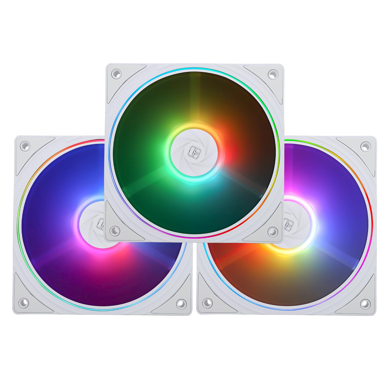Thermalrlght TL-S12W-S X3 CPU Case Fan 120mm Cooler Fan, 3 Pack 4pin PWM Silent Computer Fan Under 23.2dB(A) for Case CPU Liquid Cooler and CPU Air Cooler, Quiet CPU PC ARGB Fan-image-26