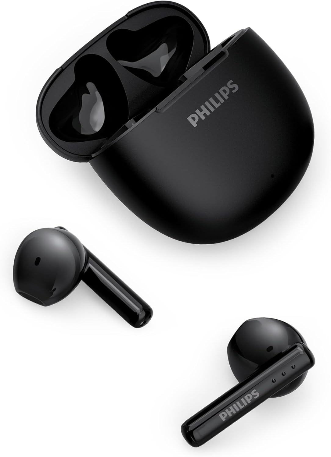 Philips TAT1139 Wireless Earbuds,True Wireless Headphones,Powerful Bass with 13 mm Driver,Clear Call with AI Mic,26-Hour Battery Life,Fast Charging,Bluetooth v5.4,IPX4 Rating,Ergonomic Design,Black