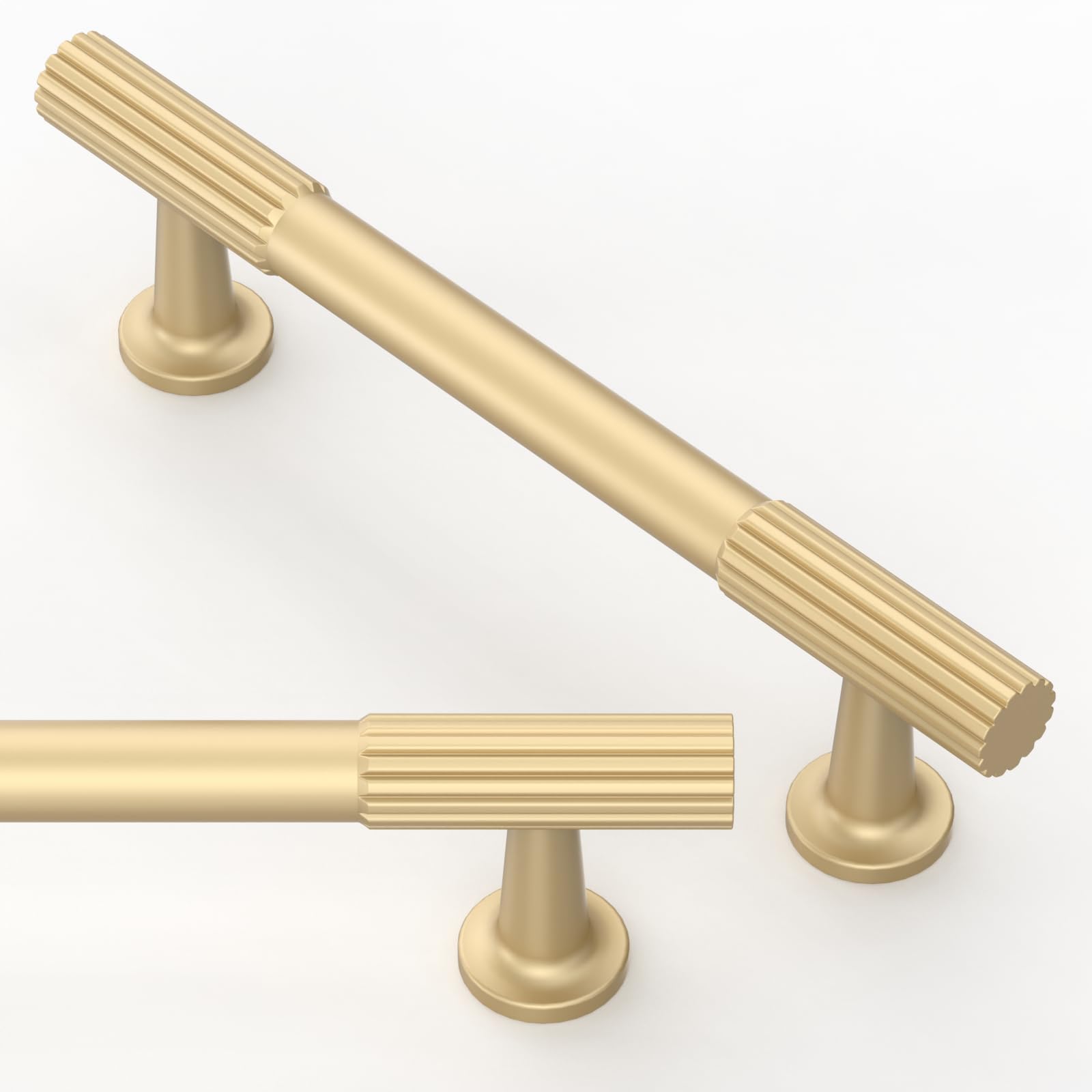 10 Pack Brushed Gold Cabinet Pulls 5 Inch(128mm) Kitchen Cabinet Handles Solid Zinc Alloy Cabinet Hardware Drawer Pulls — Amazon image 12
