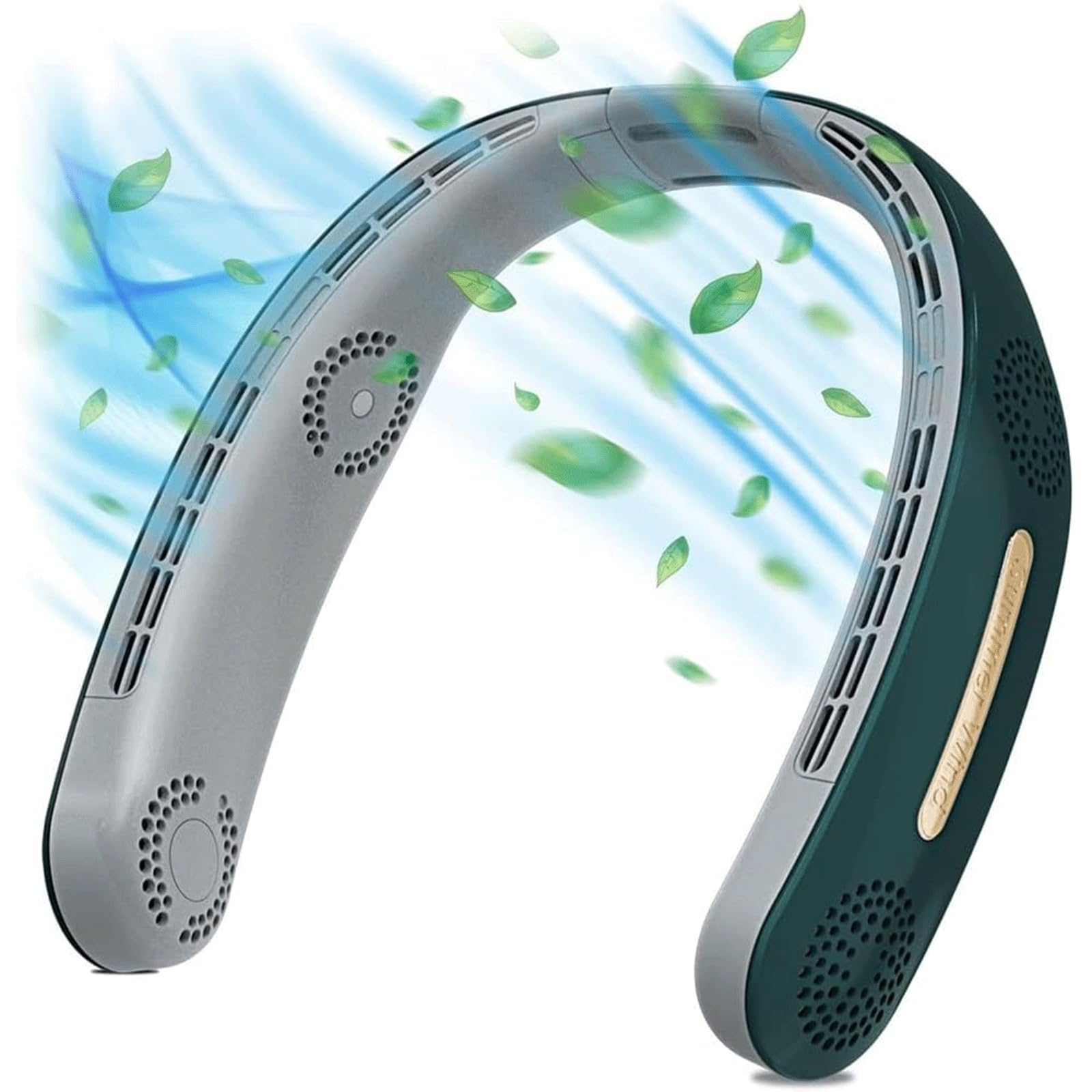 ZUMAHA Ventilatore Portatile Mini Ventilatore Portatile, Ventola di Raffreddamento ad Alimentazione d'Aria a 360°, Ventola da Collo Senza Lama, Ventola Personale Ricaricabile per all'aperto Multiuso