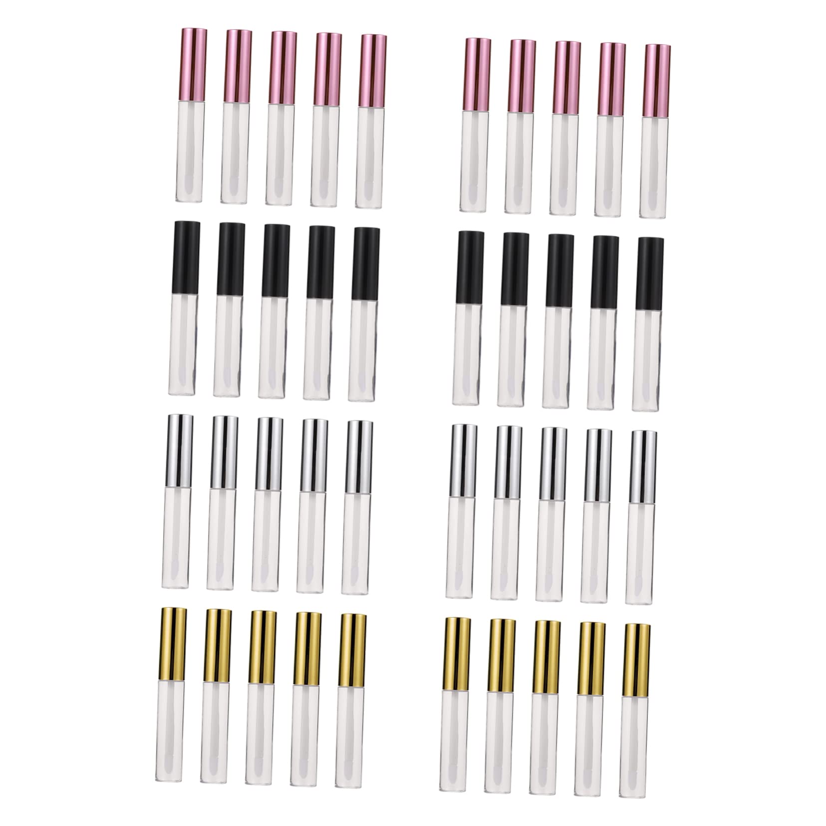 Tubes de Gloss 10ml en Abs, Lot de 40, Rechargeables et Portables